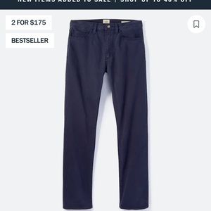 Flint and Tinder 365 slim fit - navy colored, 30x32. Basically new